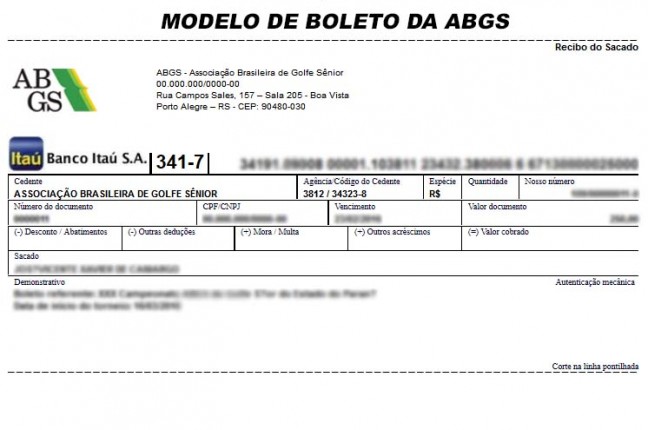 Modelo boleto da ABGS